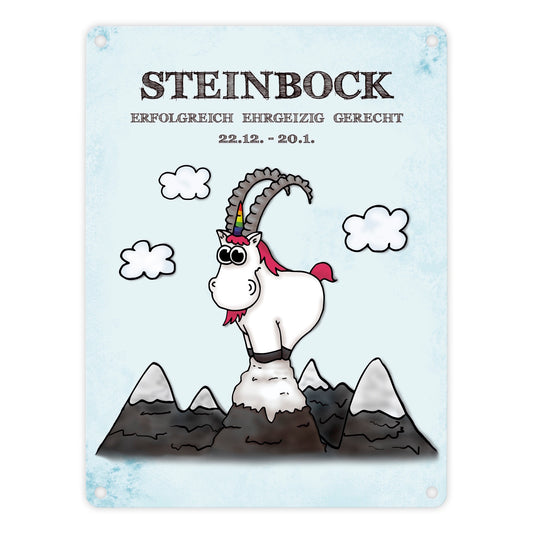 Honeycorns Sternzeichen Steinbock Metallschild