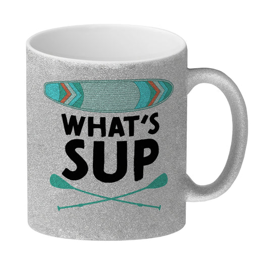 What's sup Glitzer-Kaffeebecher für stand up paddler