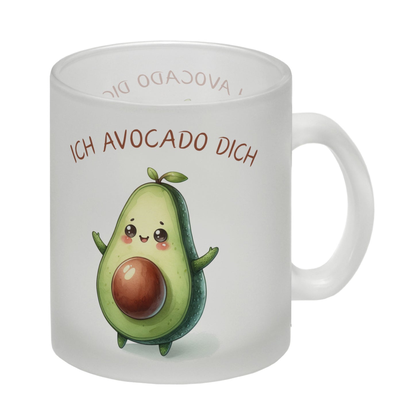 Avocado Glas Tasse mit Spruch Ich Avocado dich