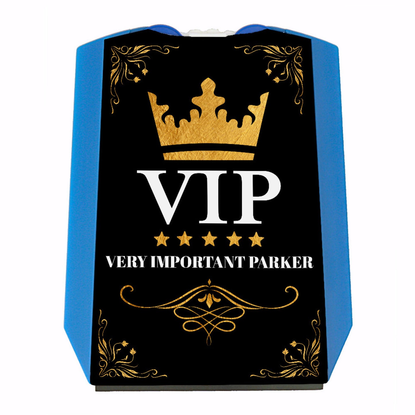 VIP Parkscheibe mit lustigem Spruch, edlen Motiven und 2 Einkaufswagenchips