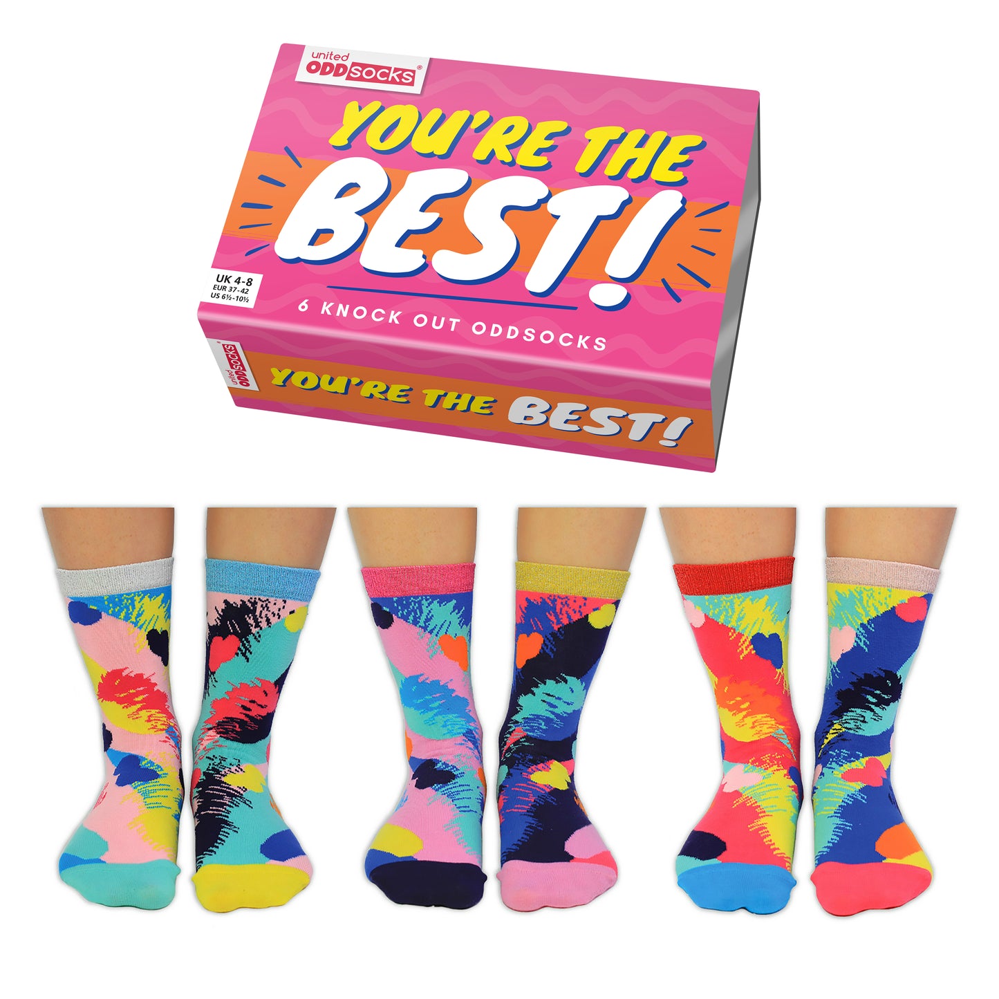 You're the Best Oddsocks Socken in 37-42 im 6er Set