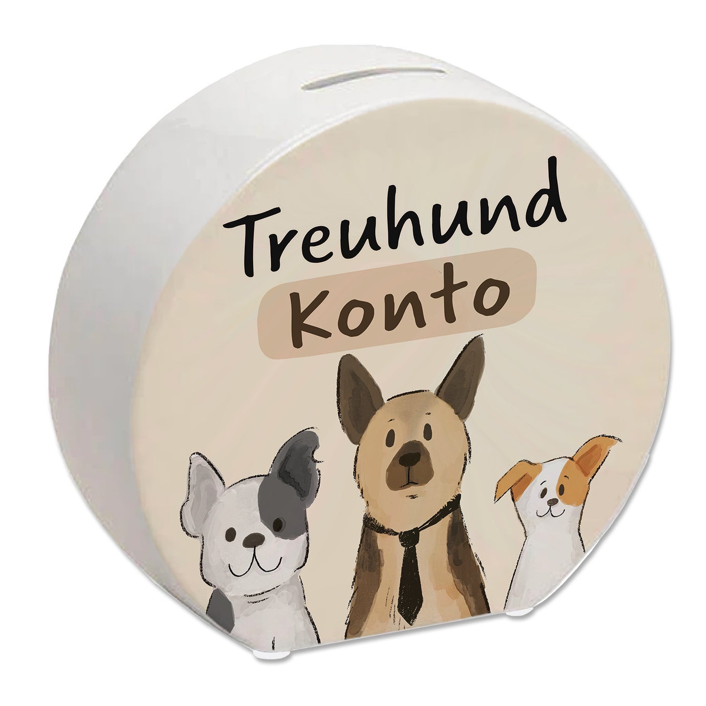 Hunde Spardose mit Spruch Treuhundkonto