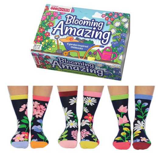 Blumen im Garten Oddsocks Socken in 37-42 im 6er Set