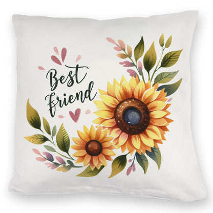 Beste Freundin Sonnenblume Kuschelkissen mit Spruch Best friend