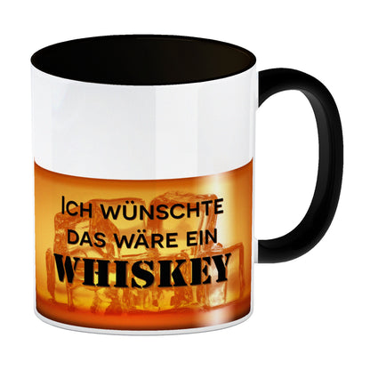 Ich wünschte das wäre ein Whiskey Kaffeebecher Schwarz