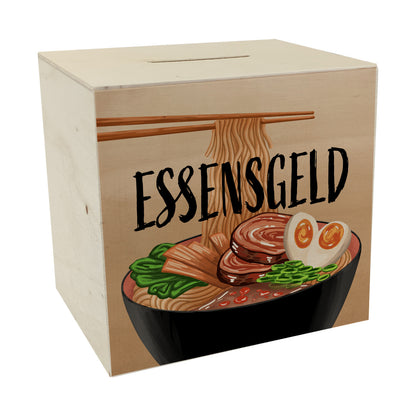 Essensgeld Ramen Spardose aus Holz