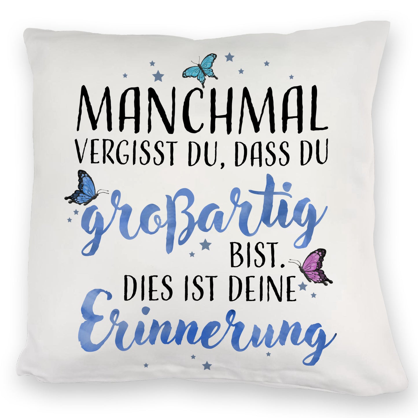 Du bist großartig Kuschelkissen mit liebevollem Spruch