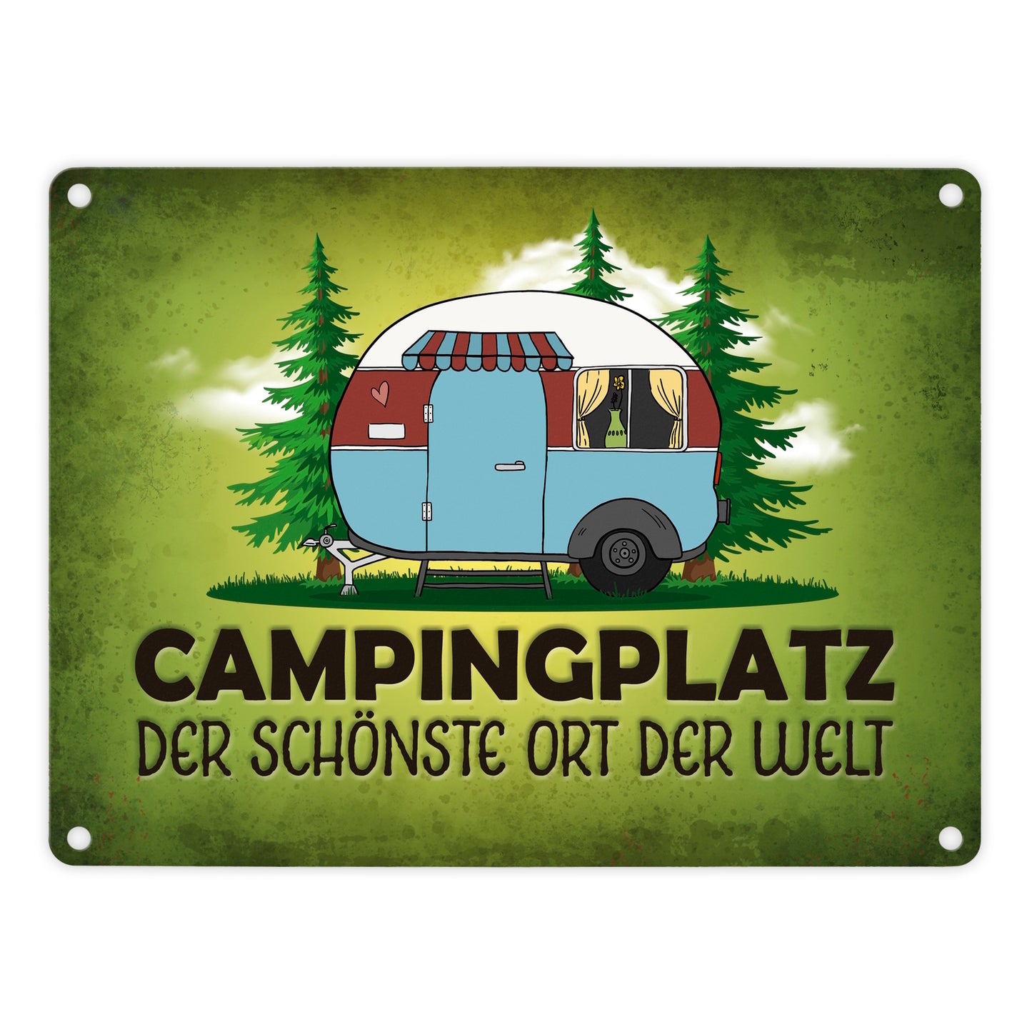 Campingplatz Wohnwagen Metallschild