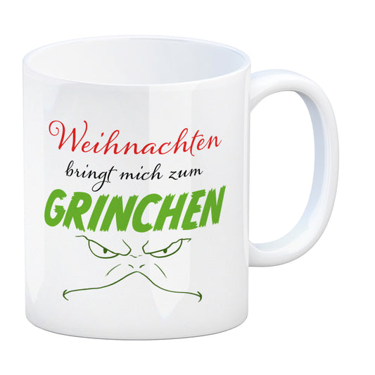 Weihnachten bringt mich zum grinchen Kaffeebecher