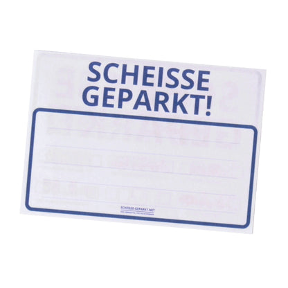 Scheisse Geparkt! Comic Edition Notizblock für die Windschutzscheibe  im 50er Set