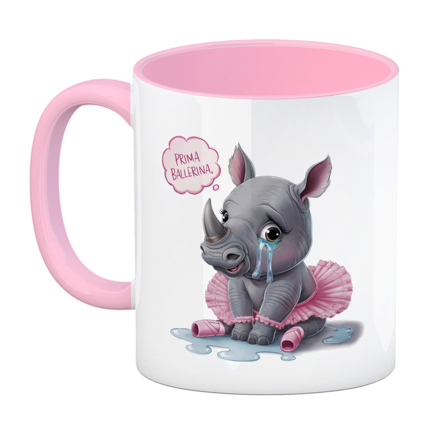 Baby-Nashorn Ballerina Kaffeebecher in rosa - Prima Ballerina