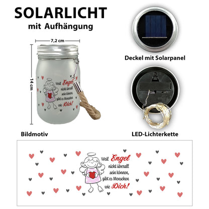 Engel Solarlicht mit Spruch