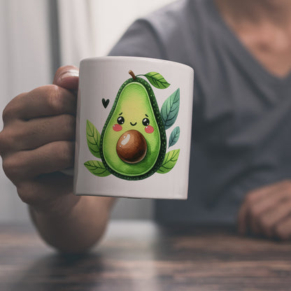 Lächelnde Avocado Kaffeebecher