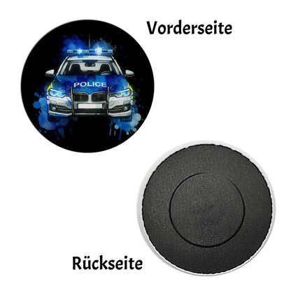 Polizeiauto Magnet rund