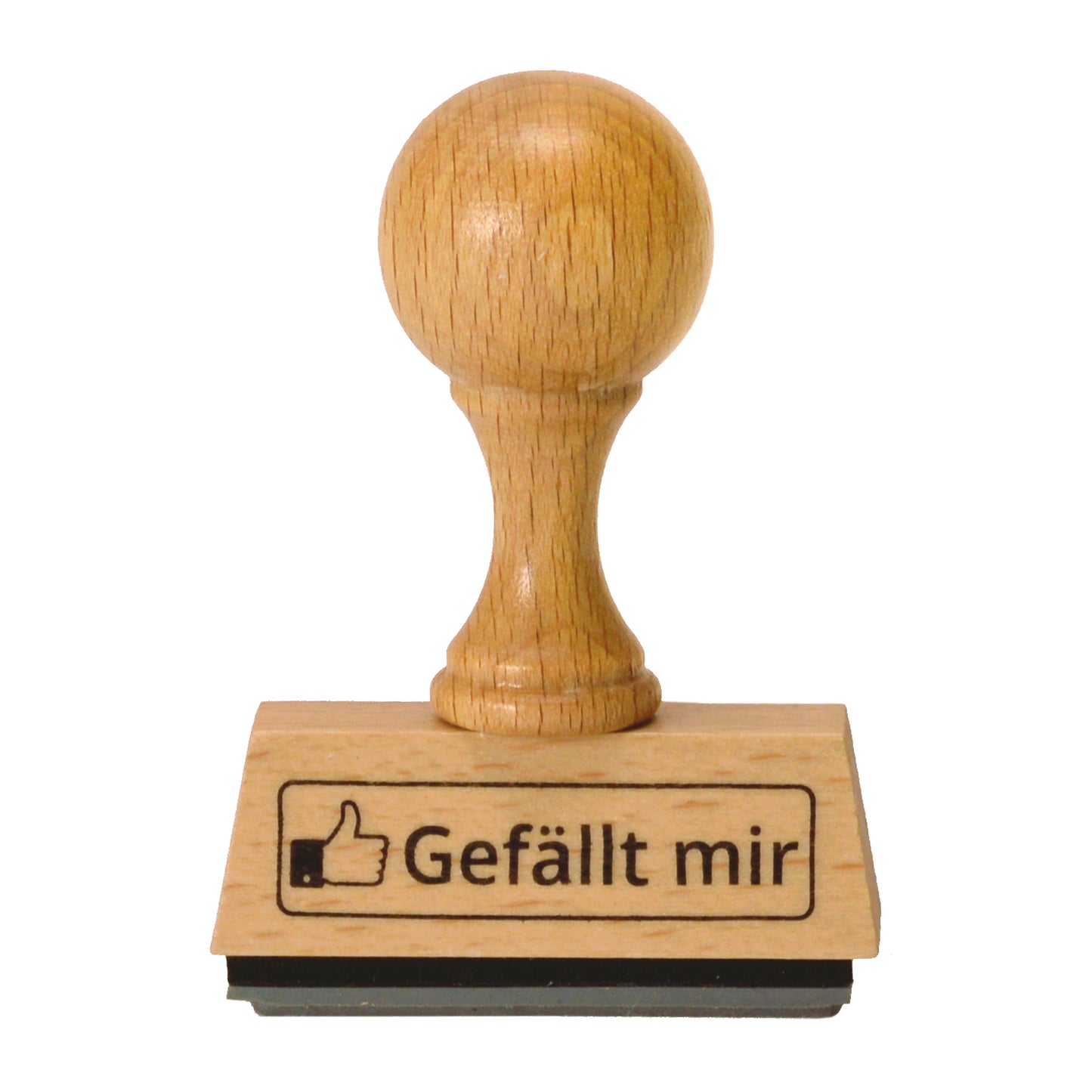 Der Gefällt mir Holzstempel