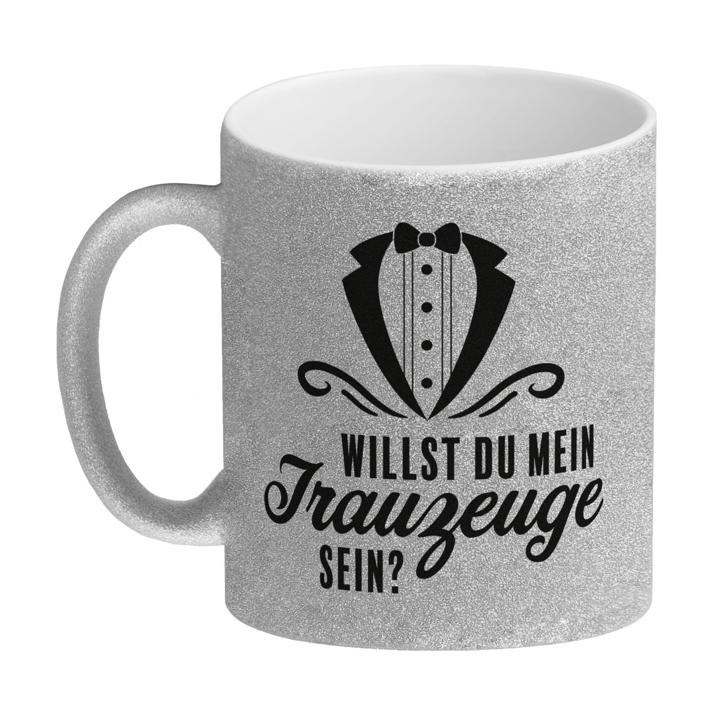 Willst du mein Trauzeuge sein Glitzer-Kaffeebecher