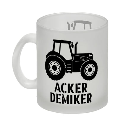 Traktor Glas Tasse mit Spruch Ackerdemiker