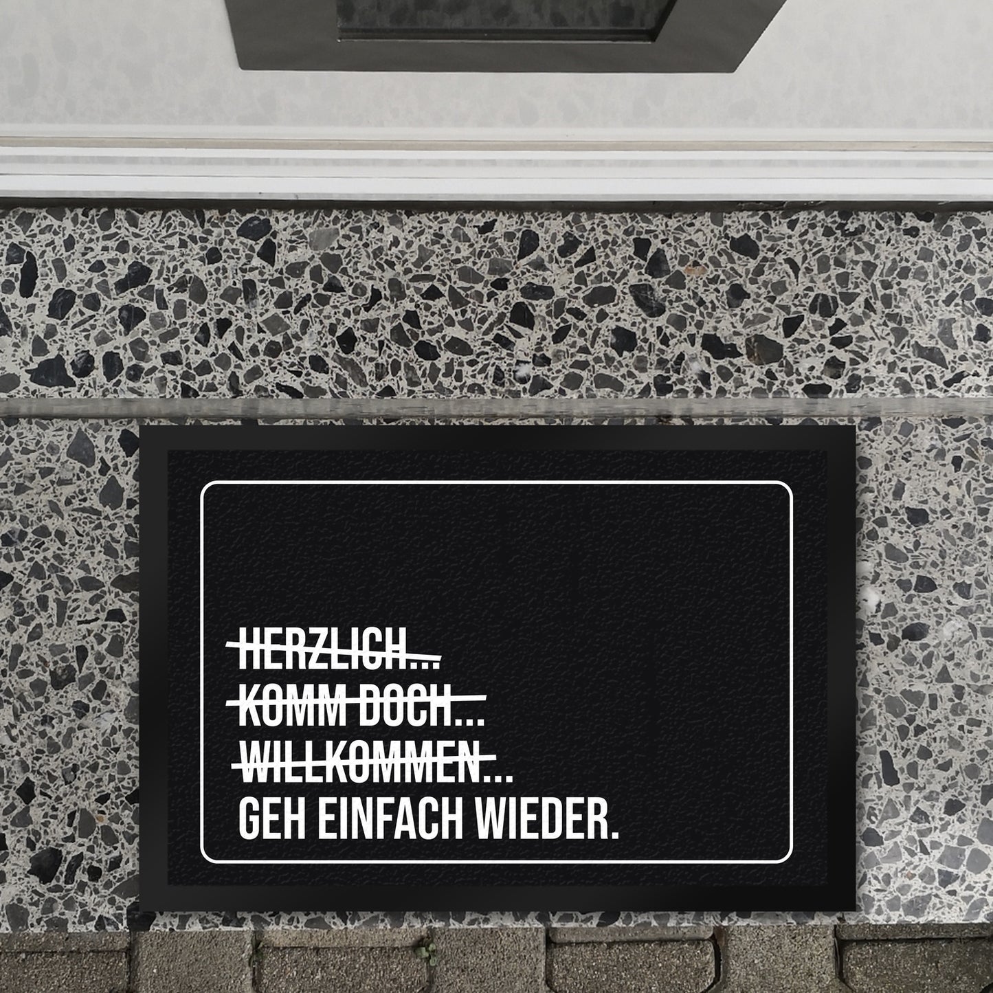 Geh einfach wieder Fußmatte XL in 40x60 cm mit lustigem Spruch