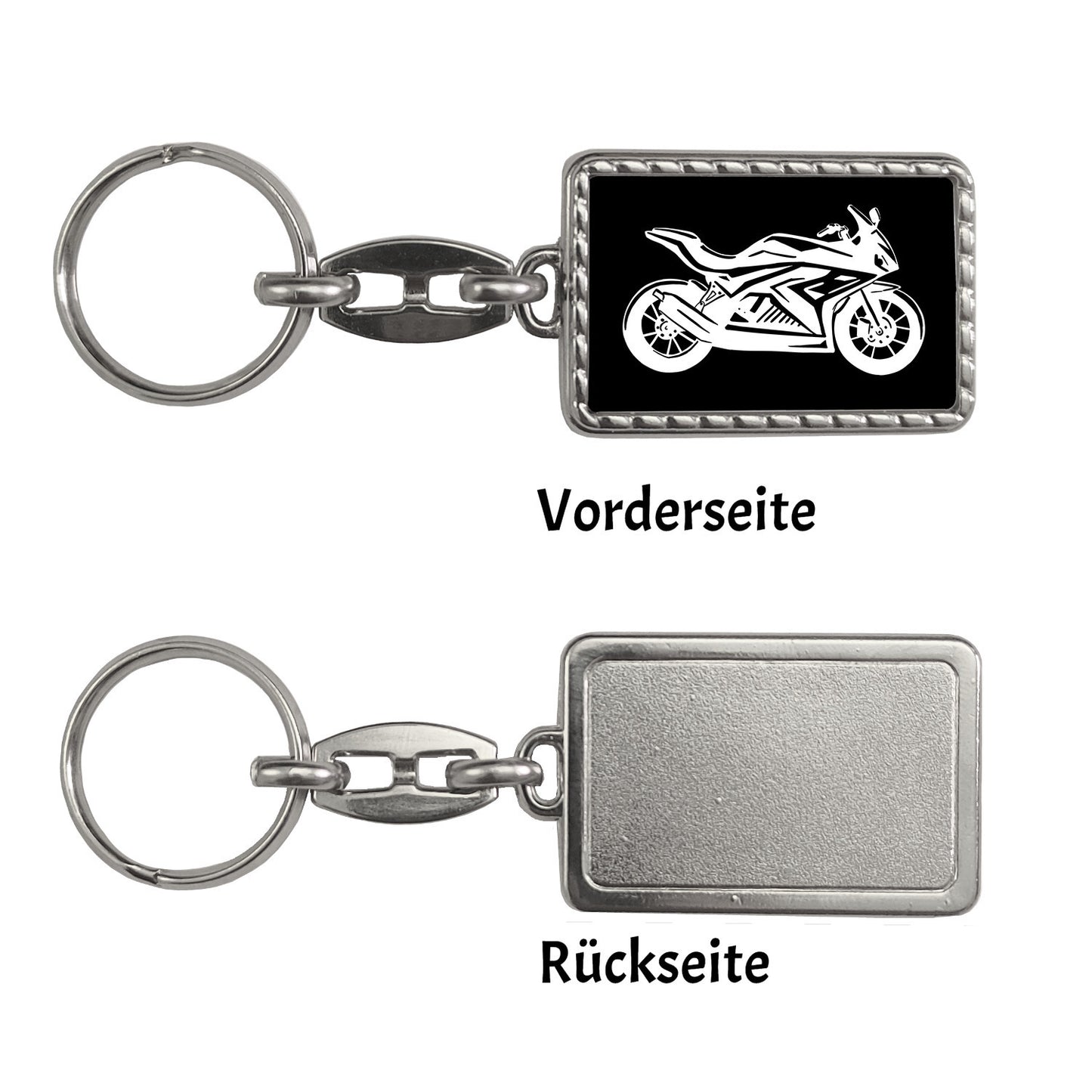 Motorrad Schlüsselanhänger mit Bordüre