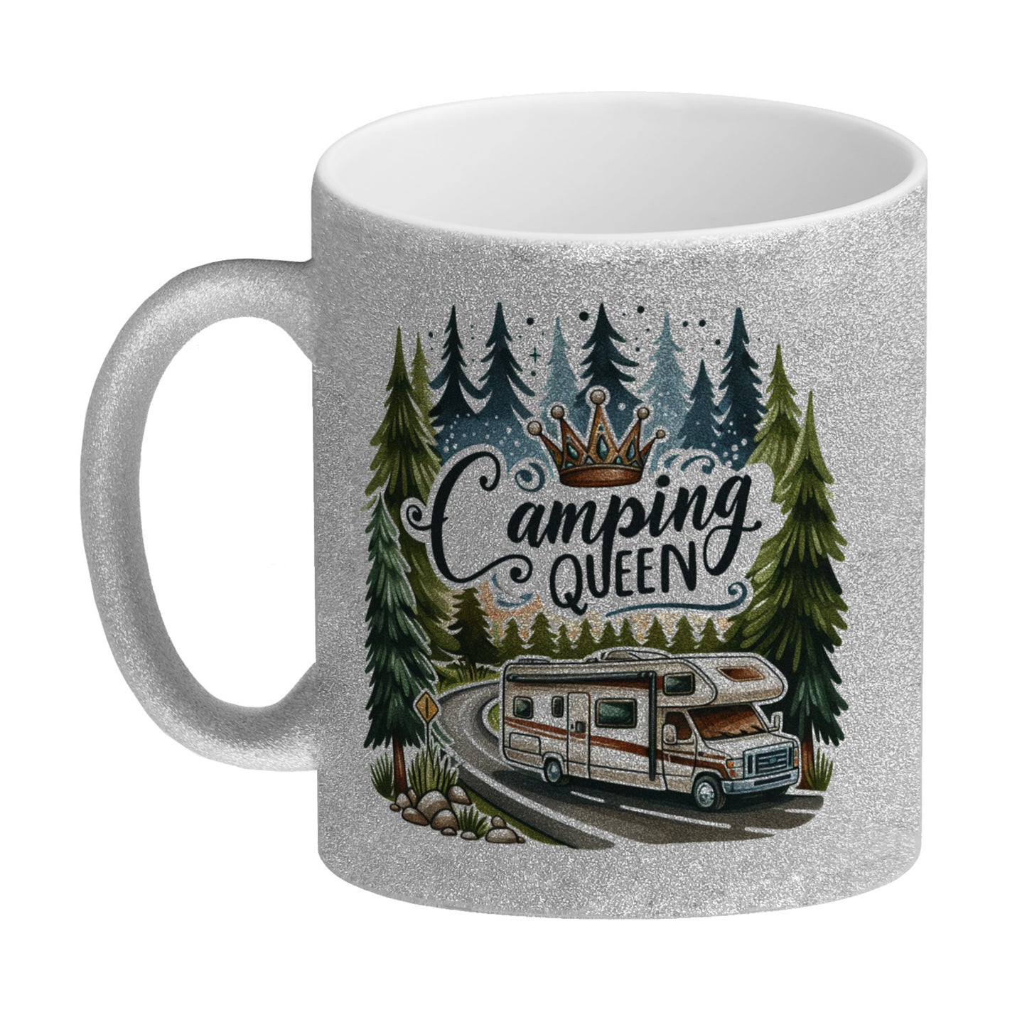 Wohnmobil Camping Queen Glitzer-Kaffeebecher