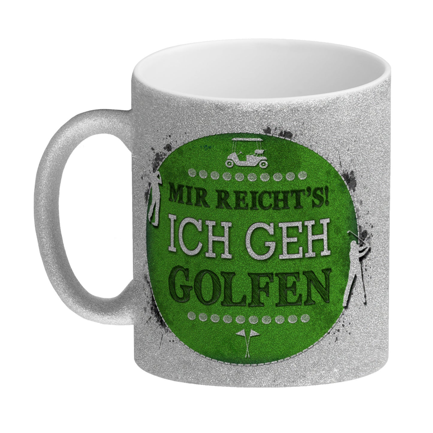 Mir reicht's! Ich geh golfen Glitzer-Glitzer-Kaffeebecher