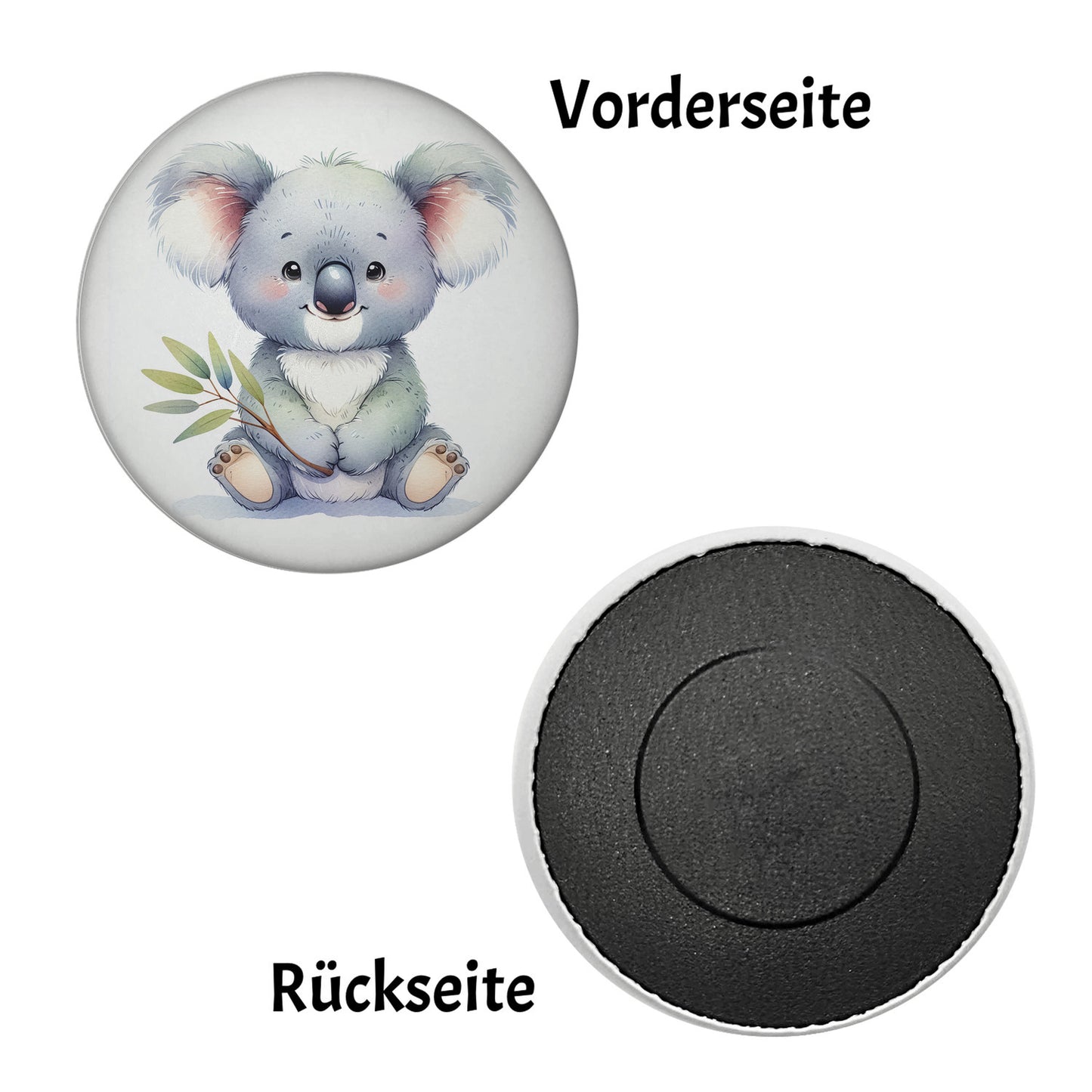 Sitzender Koala Magnet rund