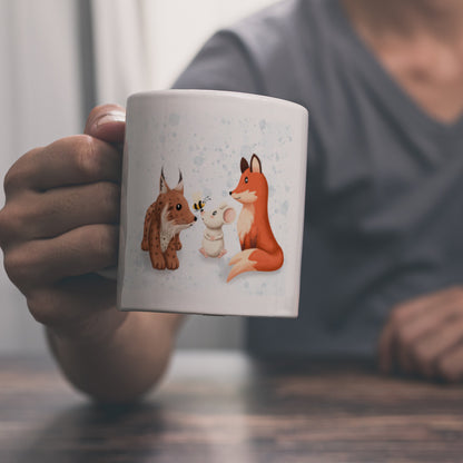 Schlauer Fuchs Kaffeebecher zur Einschulung mit Tiermotiv und Spruch