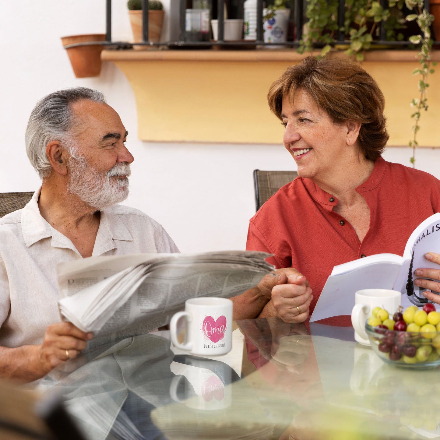 Beste Oma Kaffeebecher mit Spruch Oma Du bist die Beste