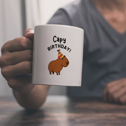 Capy Birthday Kaffeebecher mit niedlichem Capybara