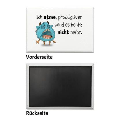 Freches Monster in hellblau Souvenir Souvenir Magnet mit lustigem Spruch