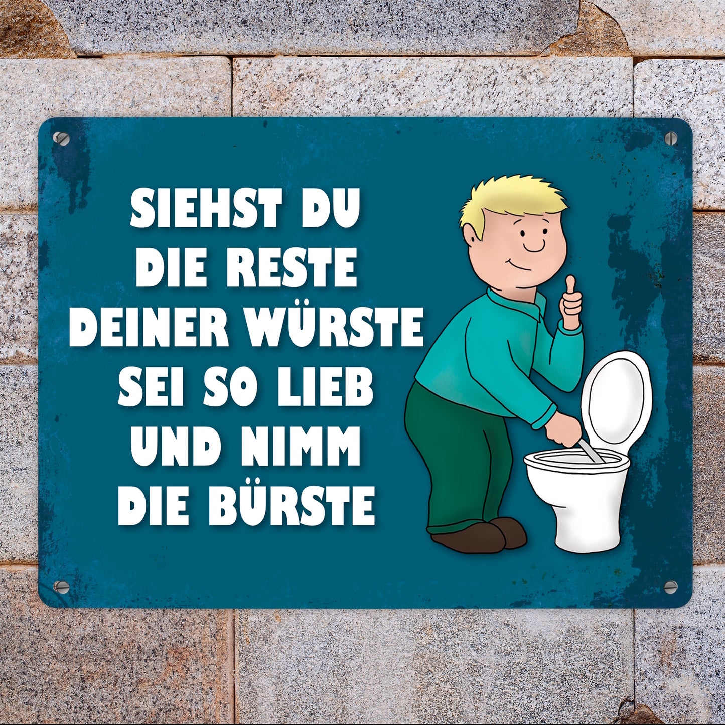 Metallschild XL mit Spruch: Siehste du die Reste deiner ...