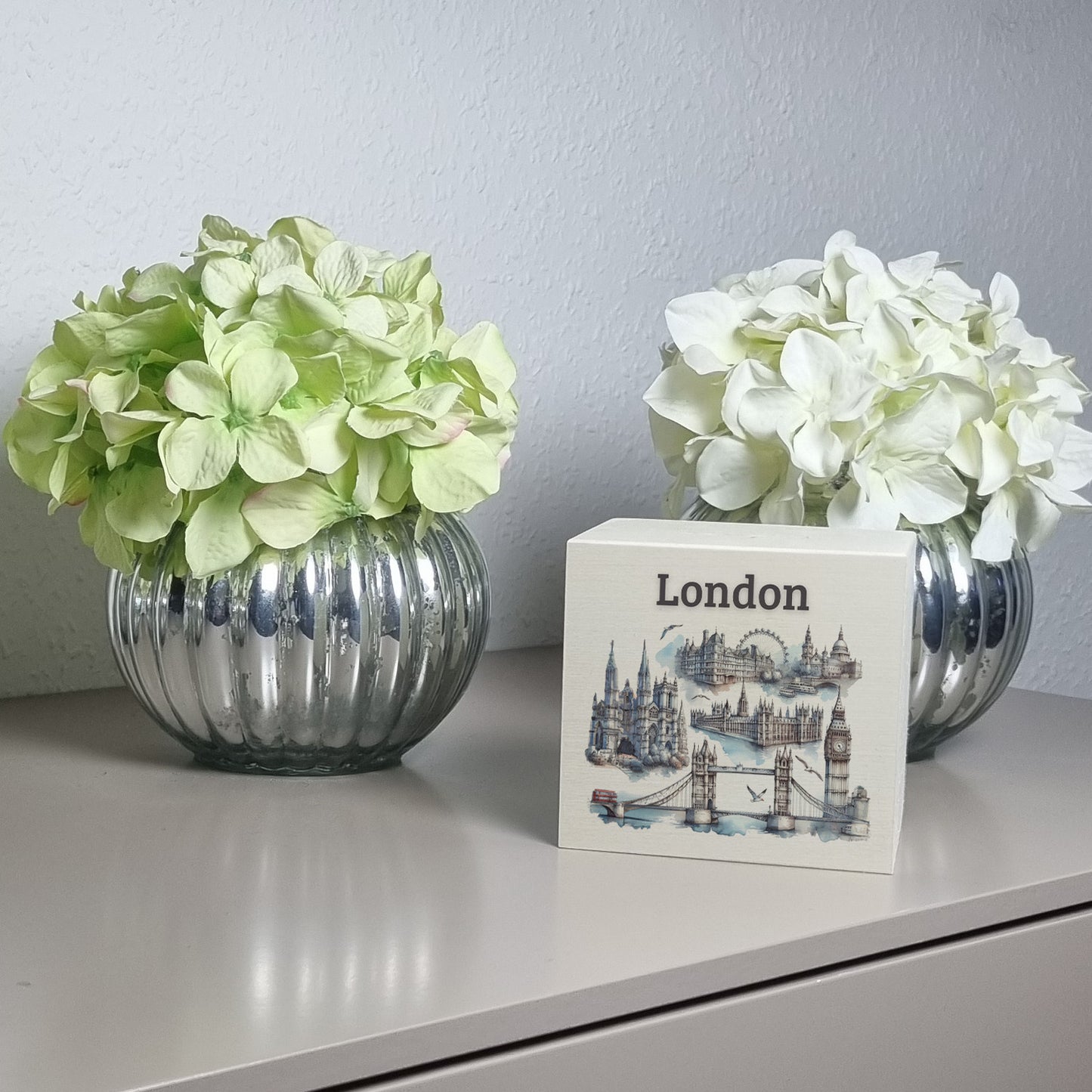 Skyline London Spardose aus Holz