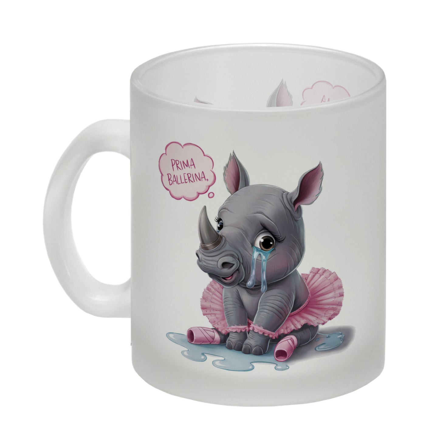 Baby-Nashorn Ballerina Glas Tasse - Prima Ballerina