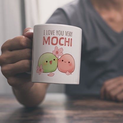 Mochi Paar Kaffeebecher mit Spruch I love you very Mochi