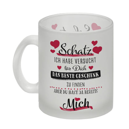 Bestes Geschenk für Schatz zum Valentinstag Glas Tasse