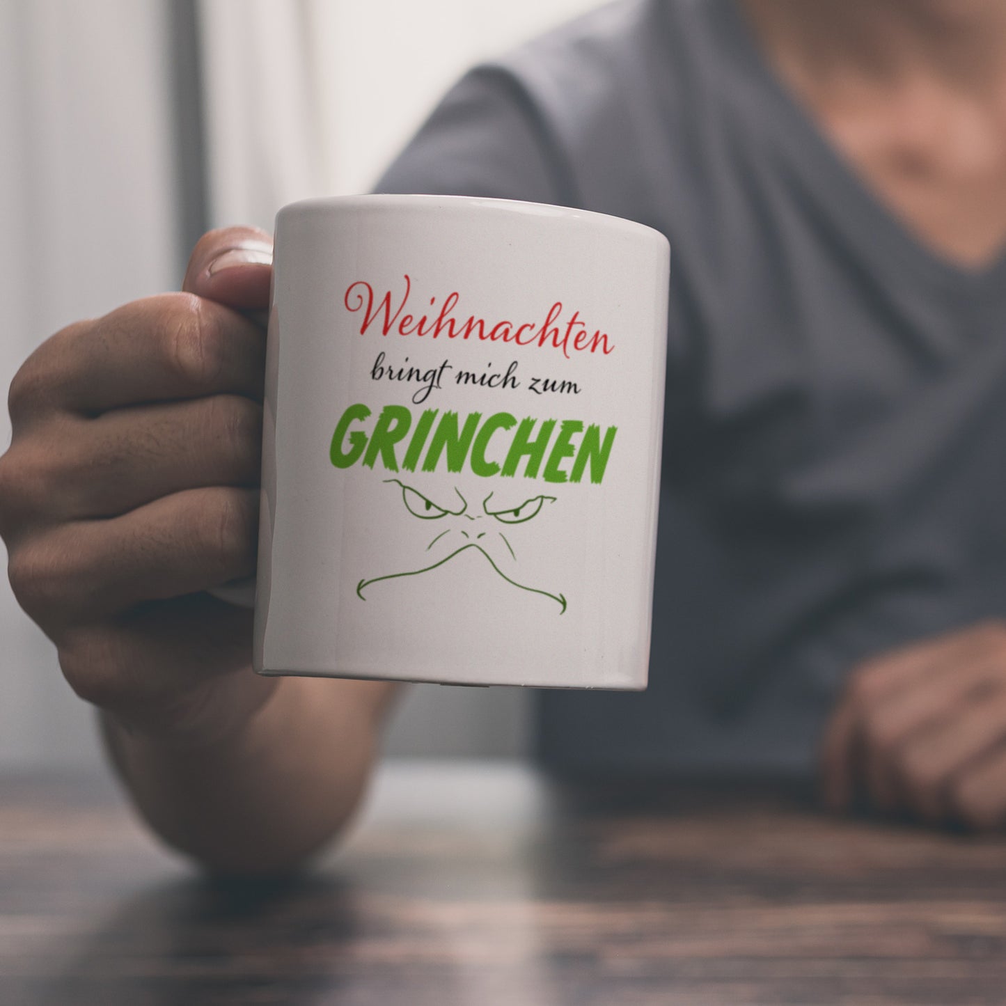 Weihnachten bringt mich zum grinchen Kaffeebecher