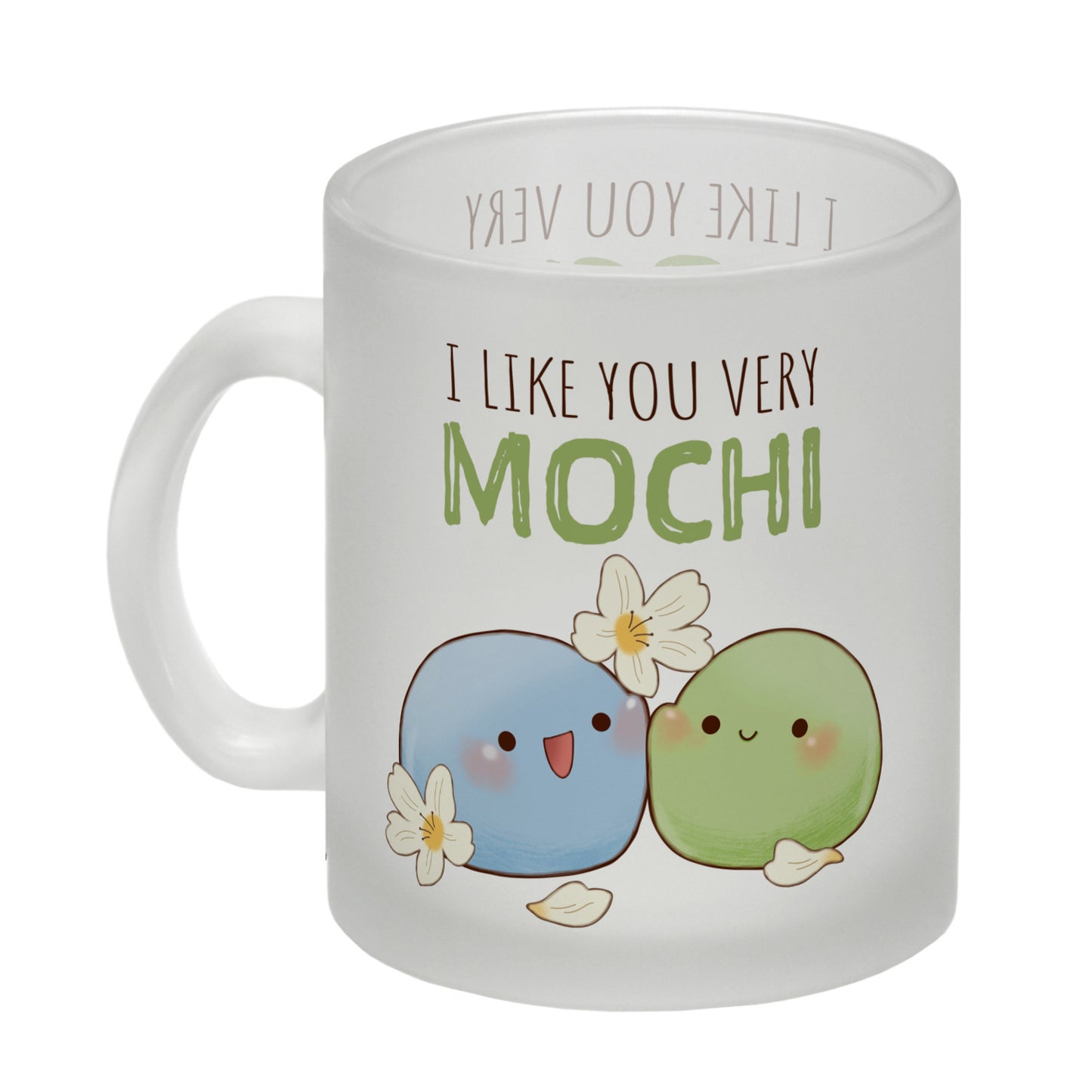 Mochi Freunde Glas Tasse mit Spruch I like you very Mochi