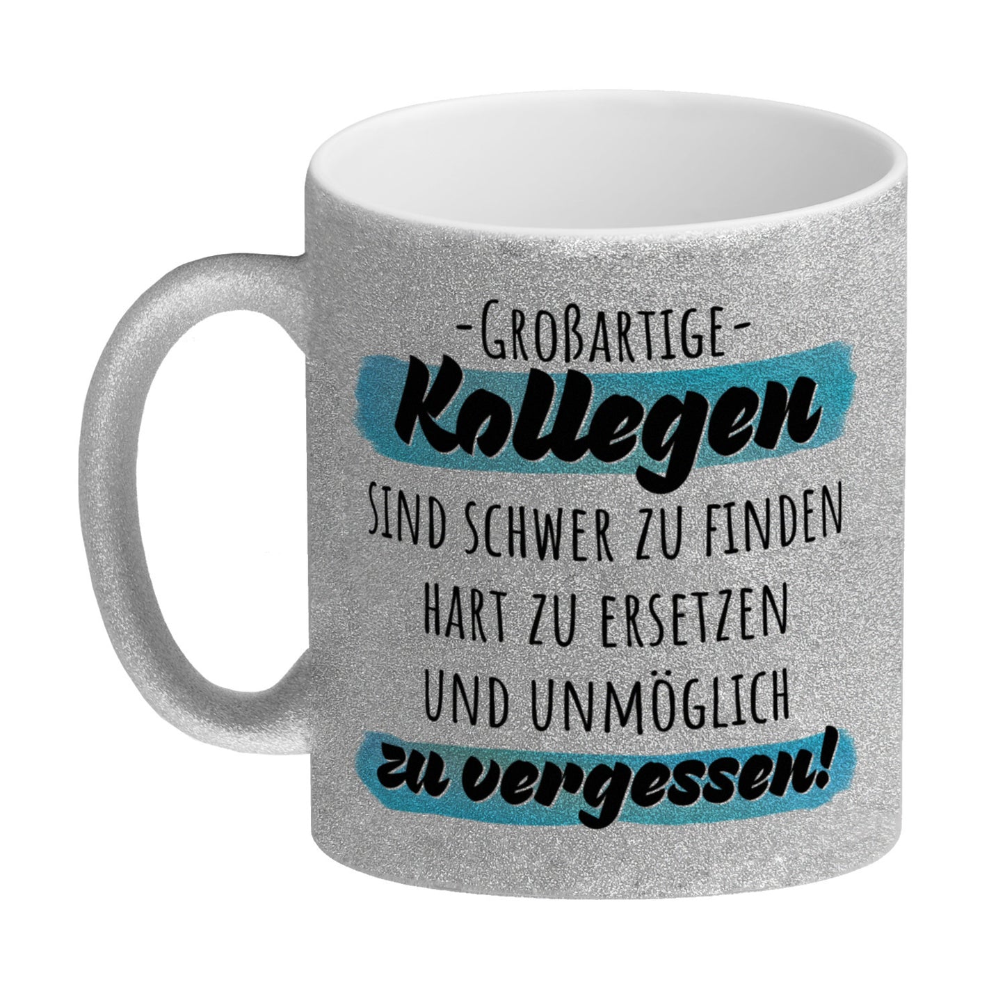 Großartige Kollegen sind schwer zu finden Glitzer-Kaffeebecher