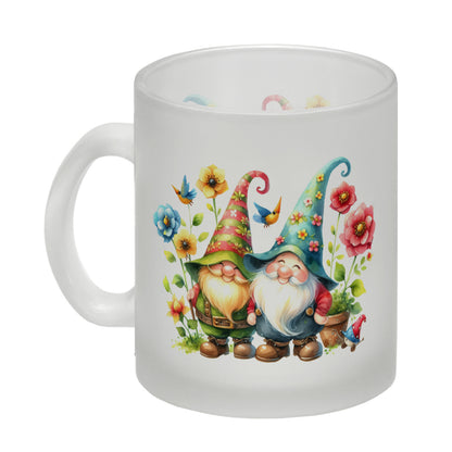 Süße Gartenzwerge Glas Tasse