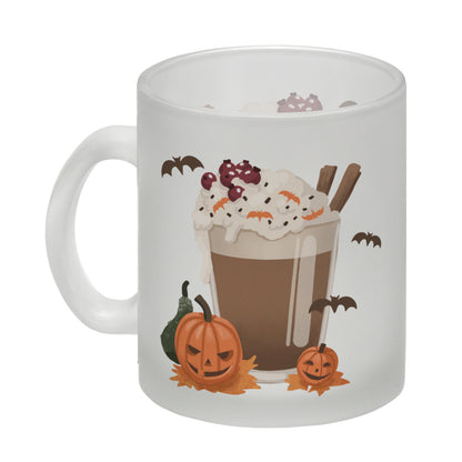 Pumpkin Spice Latte Glas Tasse für Halloween