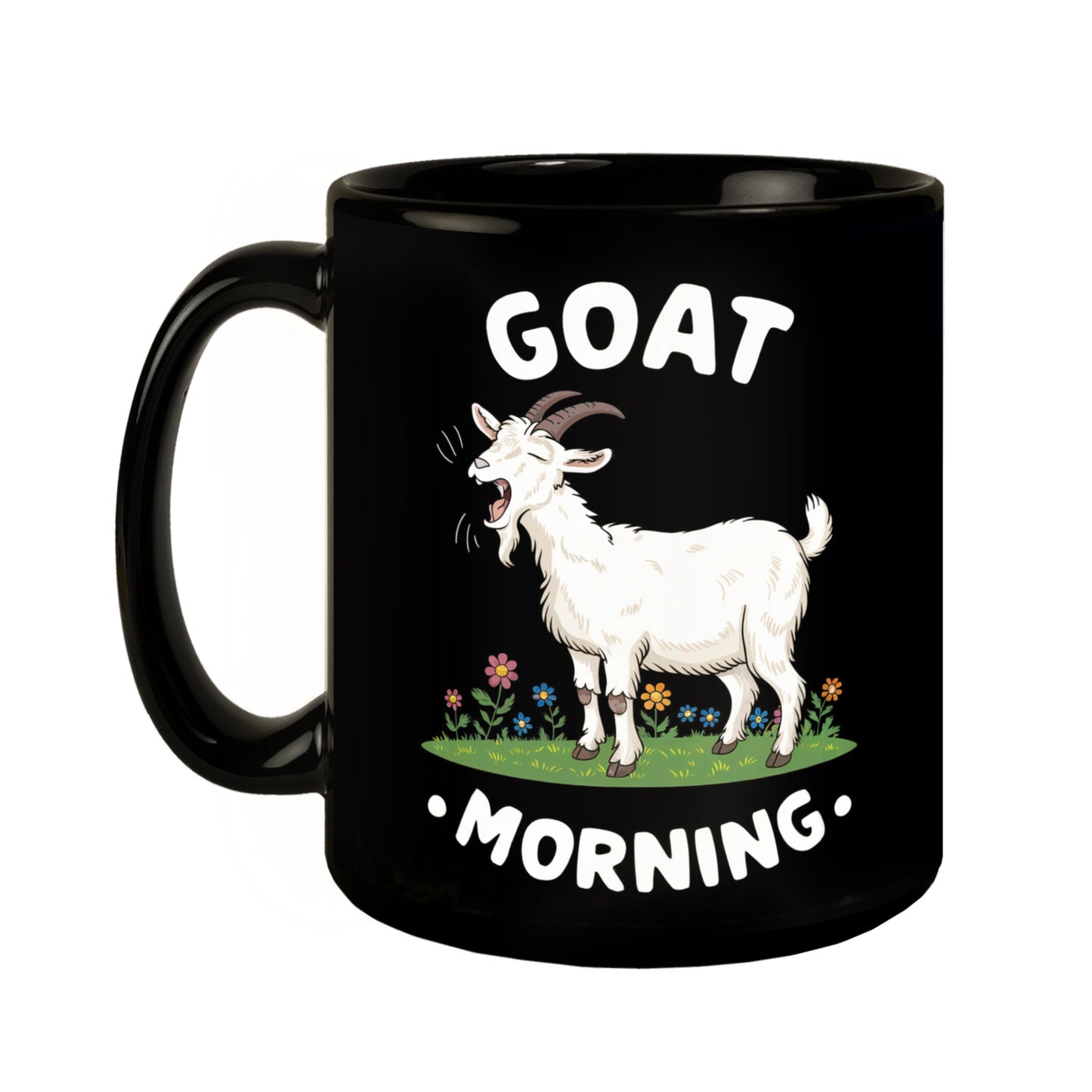 Müde gähnende Ziege - Goat Morning Tasse