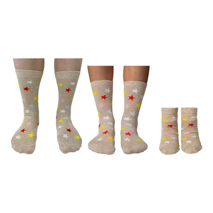 Mama, Papa und Ich Cucamelon Socken Familiengeschenk Reh Strümpfe für Vater, Mutter und Baby (3 Paar)