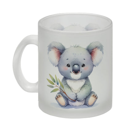 Sitzender Koala Glas Tasse