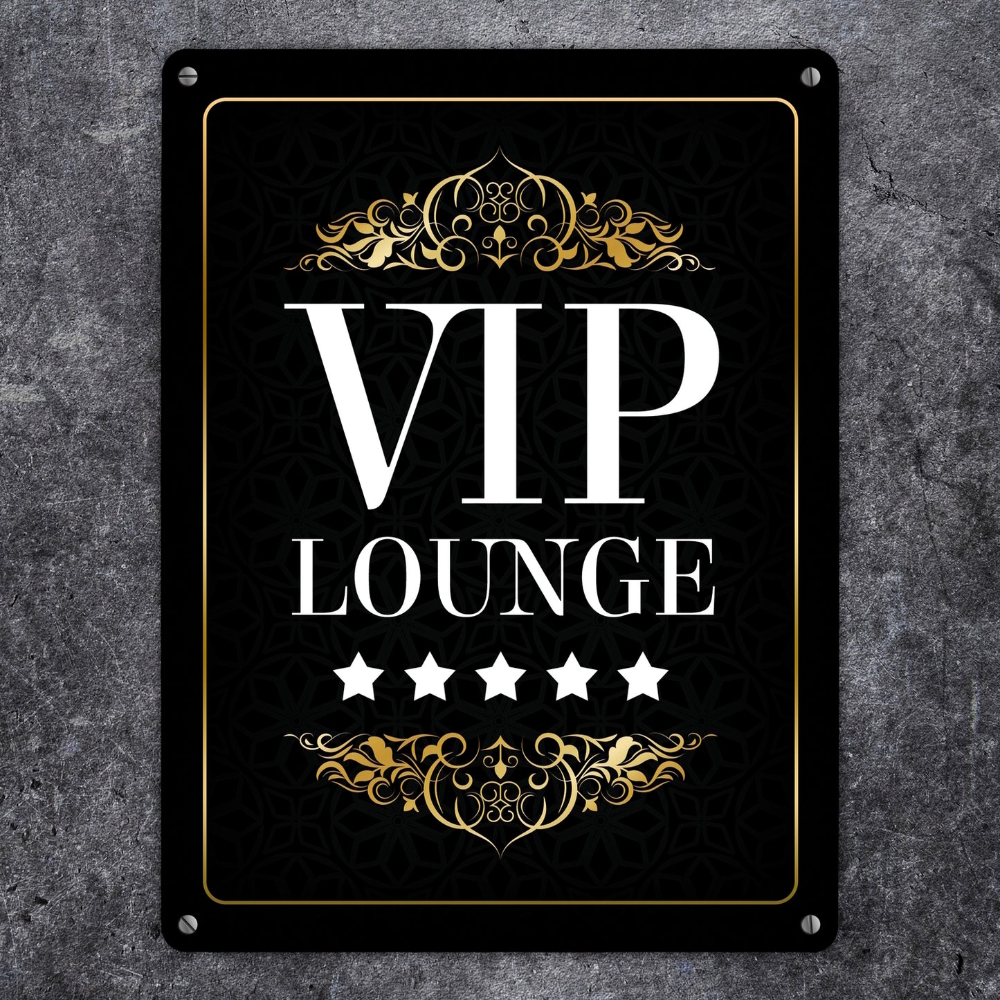 Metallschild XL mit Spruch: VIP-Lounge