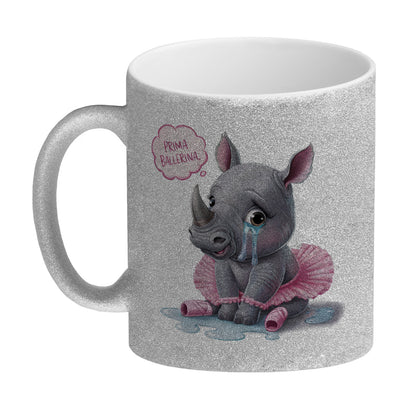 Baby-Nashorn Ballerina Glitzer-Kaffeebecher - Prima Ballerina