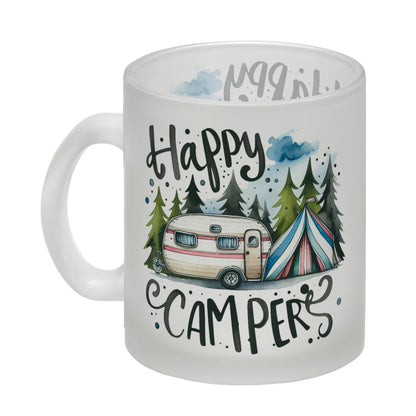 Happy Campers Wohnwagen Glas Tasse