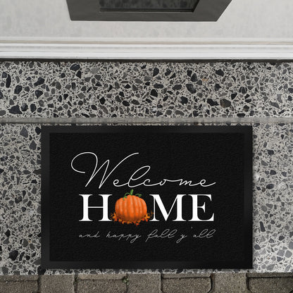 Welcome home Kürbis Fußmatte XL in 40x60 cm mit Spruch - and happy fall y'all