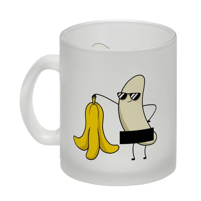 Nackte Banane Glas Tasse