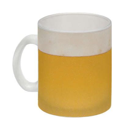 Glas Tasse mit Bier Motiv