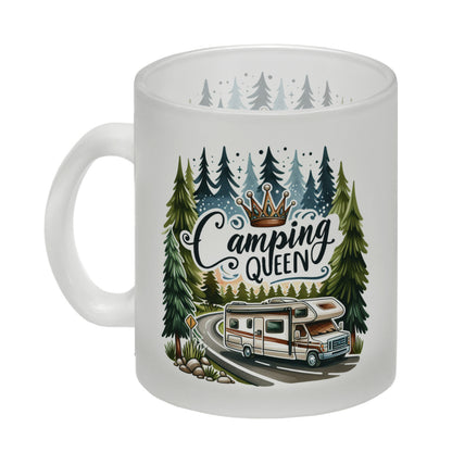 Wohnmobil Camping Queen Glas Tasse